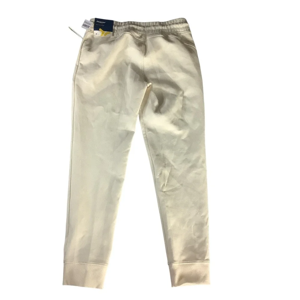 Old Navy Active Girls Jogger Pants Dynamic Fleece‎ Beige Size M/8 Zip Pockets